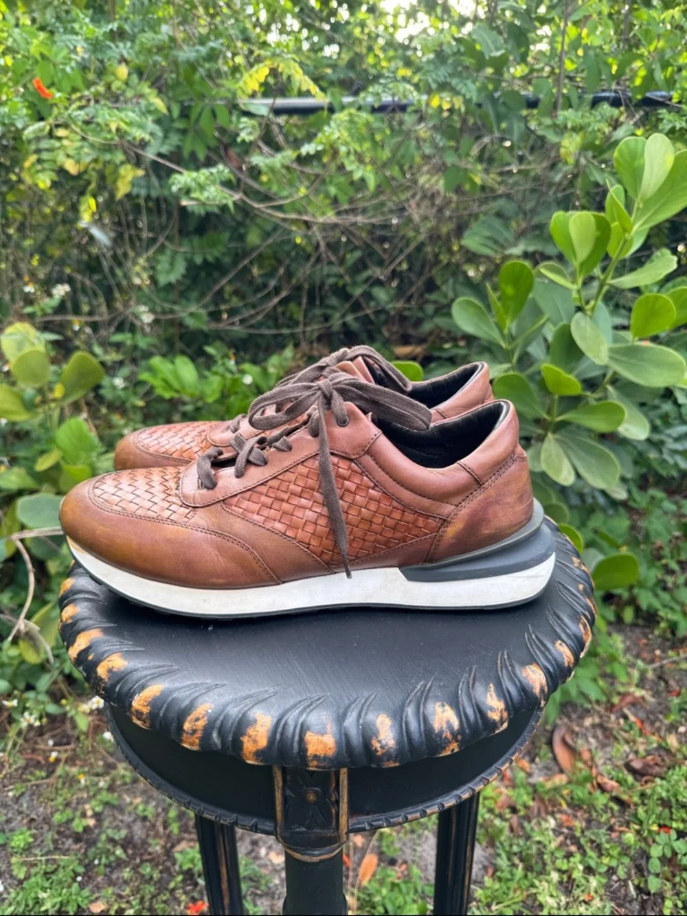 Johnston & Murphy Briggs jogger Italian calfskin sneakers, size 10.5 men’s